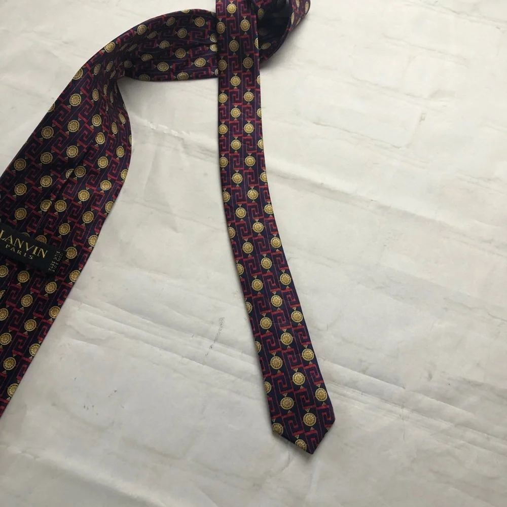 Lanvin Paris 100% silk‎ men’s necktie